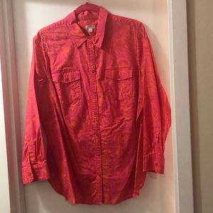 SOLD ❌ Talbots Button Down Tropical Floral Print Shirt ❌